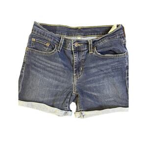 Levi Straus Size 27 Denim Shorts Cuff Classic Preppy 90s